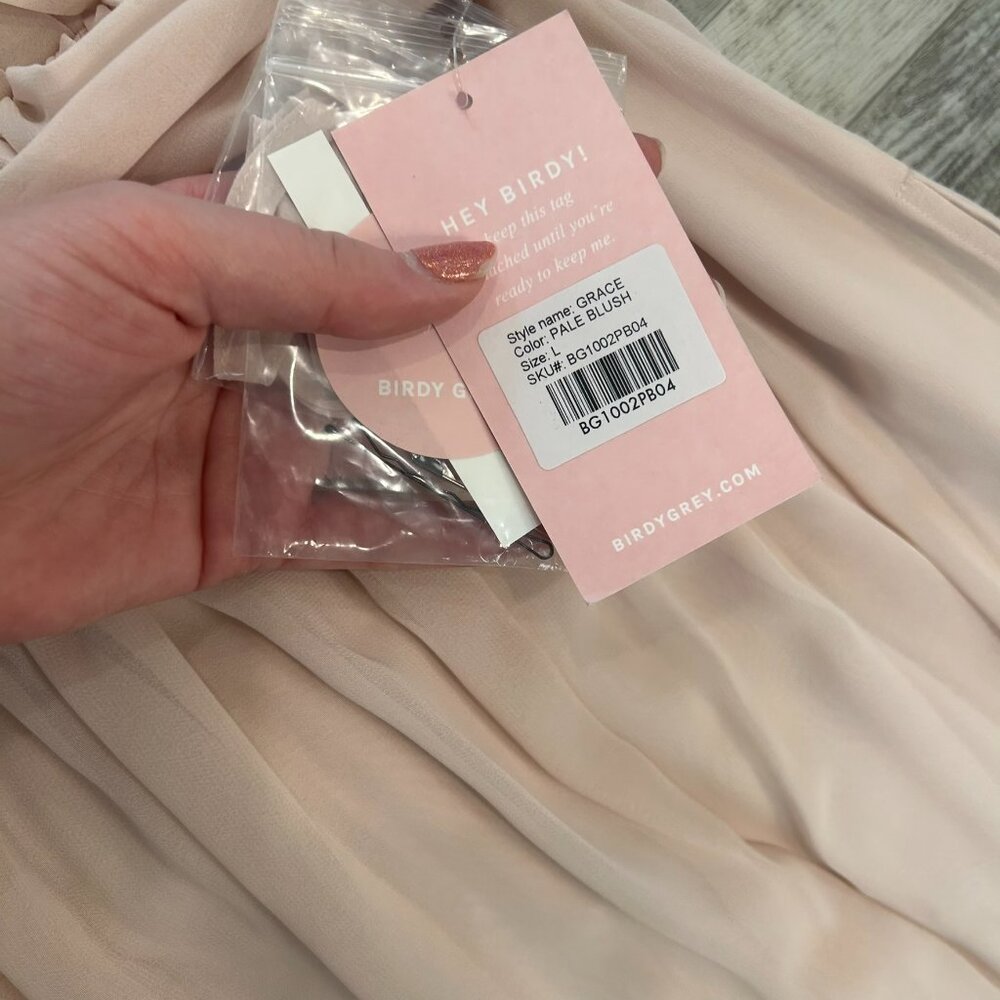 Birdy Grey NWT blush Grace Convertible maxi formal dress strapless large I48 - Picture 9 of 15